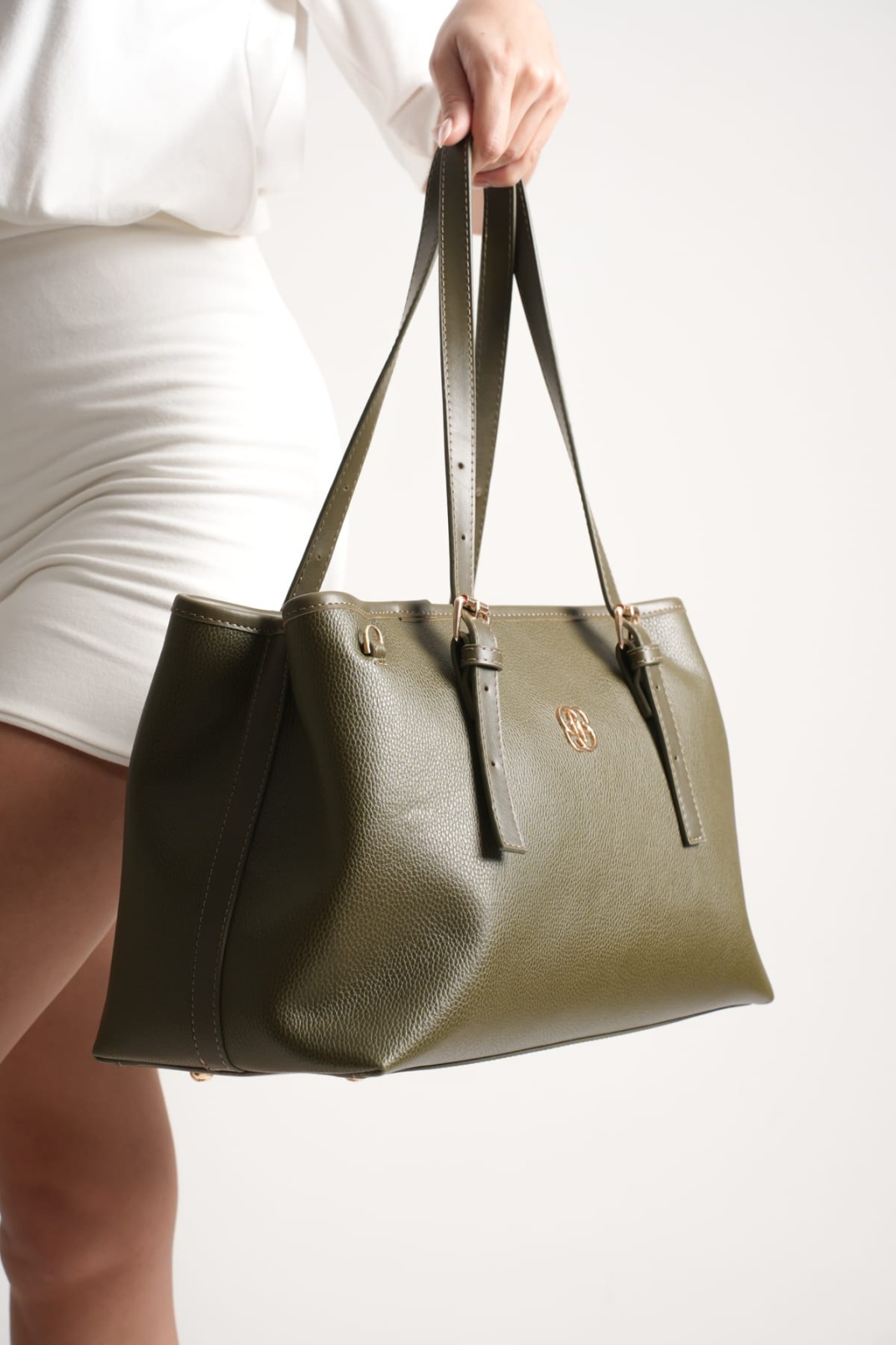 Alena Kadın Büyük Omuz ve Kol Çantası Haki-Günlük Kullanım