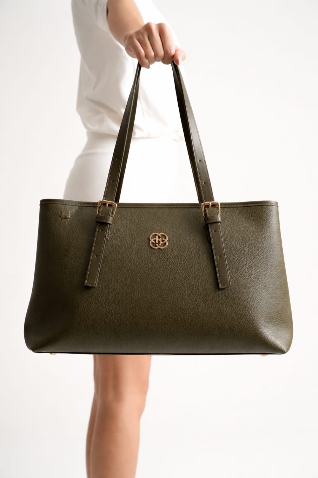 Alena Kadın Büyük Omuz ve Kol Çantası Haki-Günlük Kullanım