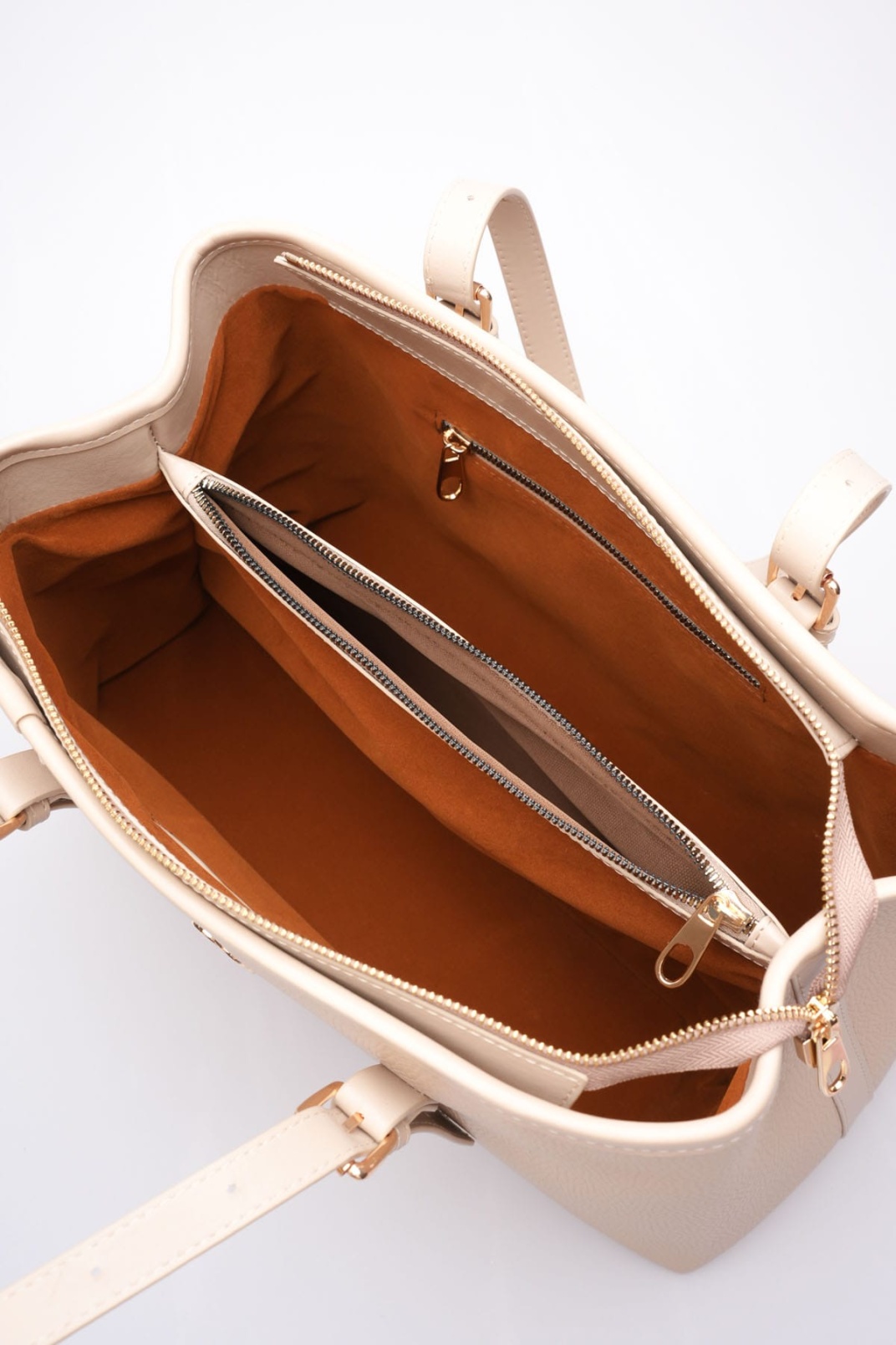 Alena Kadın Büyük Omuz ve Kol Çantası Nude-Günlük Kullanım