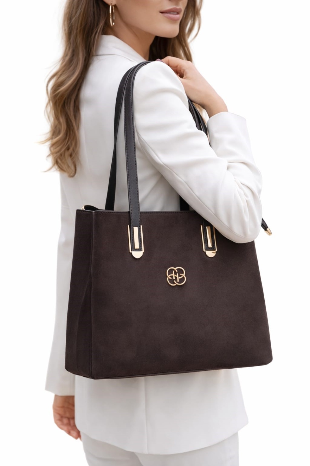 Celeste Kadın Günlük Kahve Süet Omuz ve Kol Çantası