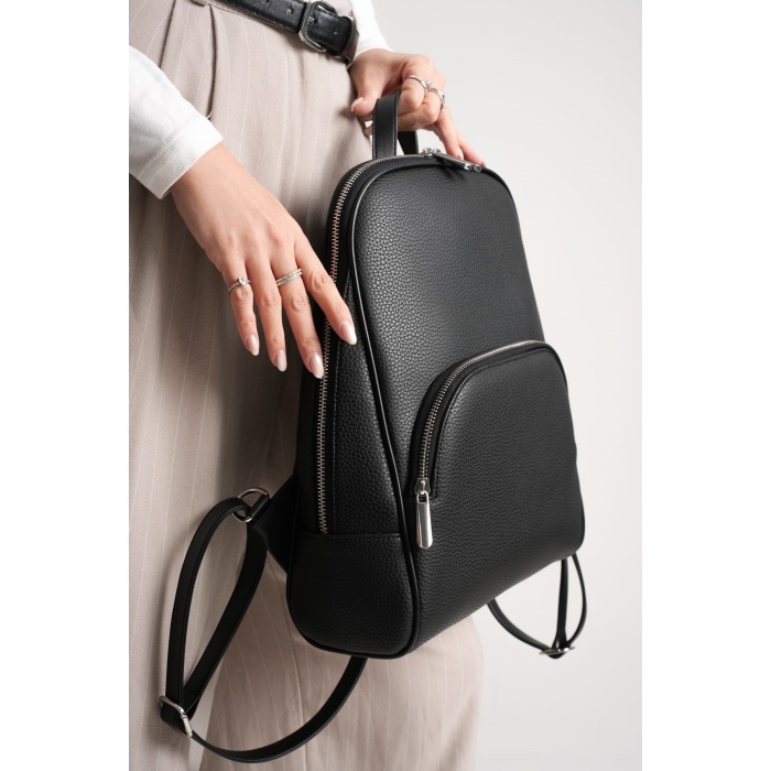 Nova Kadın Büyük Günlük Sırt Çantası Siyah