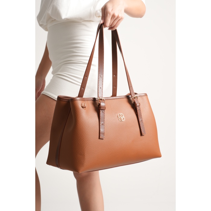 Alena Kadın Büyük Omuz ve Kol Çantası Taba-Günlük Kullanım