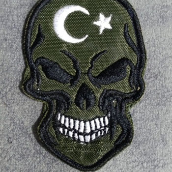 Kuru Kafalı Nakışlı Arma  Arkası Cırtlı