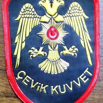 Çevik Kuvvet Arması Arkası Cırtlı PPolis Akıncı Askeri Malzeme