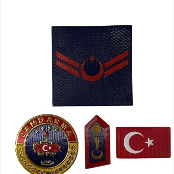 Jandarma Asayiş Uzman Çavuş Rütbe &amp; Bayrak &amp; Spolet &amp; Kol Arma