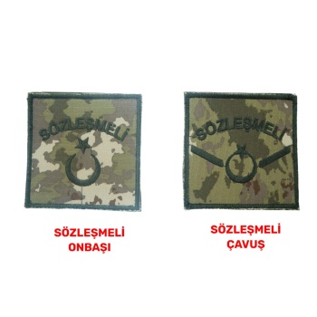 TSK Sözleşmeli Onbaşı / Çavuş Rütbesi – Omuz Kare
