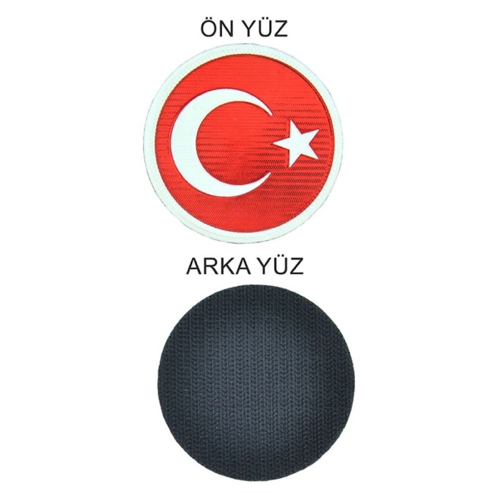 Türk Bayrağı Peç, Kırmızı Bayrak Patch, Cırtlı Peç