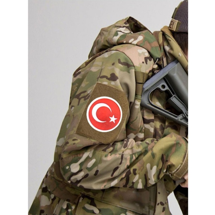 Türk Bayrağı Peç, Kırmızı Bayrak Patch, Cırtlı Peç