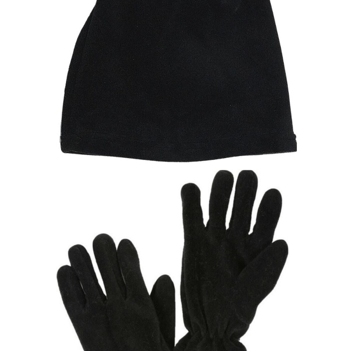 Siyah Kışlık Eldiven Ve Polar Bere Günlük Ve Askeri 3 Fonksiyonlu - Acemi Ve Bedelli Malzeme