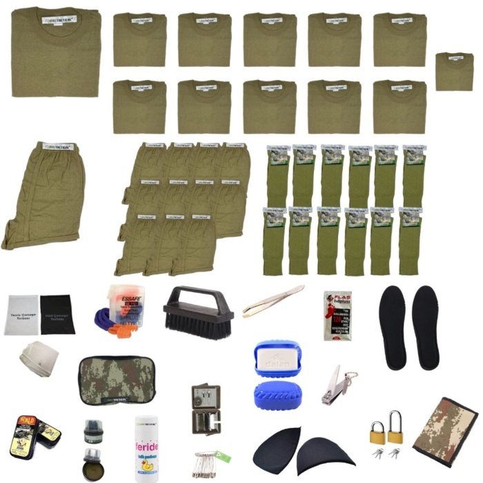 12li Temel 2024 Acemi - Bedelli Askerlik Malzemeleri Seti - Askeri Malzemeleri İç Çamaşırı
