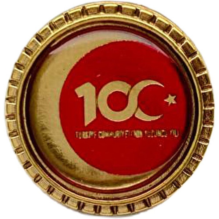 100. Yıl  Türkiye Cumhuriyetini Yüzüncü Yılı  Yaka Rozeti Akıncı Askeri Malzeme