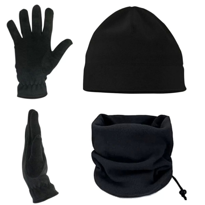Polar Bere Ve Boyunluk Yün Eldiven 3lü Set Akıncı Askeri Malzeme