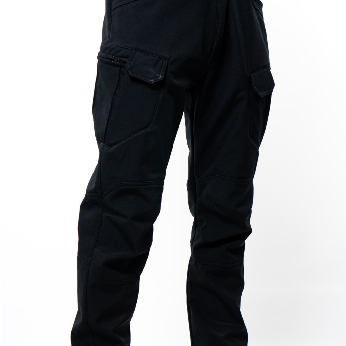 Erkek Siyah İçi Polar Su İtici Rüzgar Geçirmez Kışlık Softshell Outdoor Pantolon Metam Marka