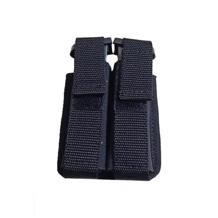 Ikili Şarjör Kılıfı Imperteks Kumaş Siyah Renk Tüm 9 Mm.için