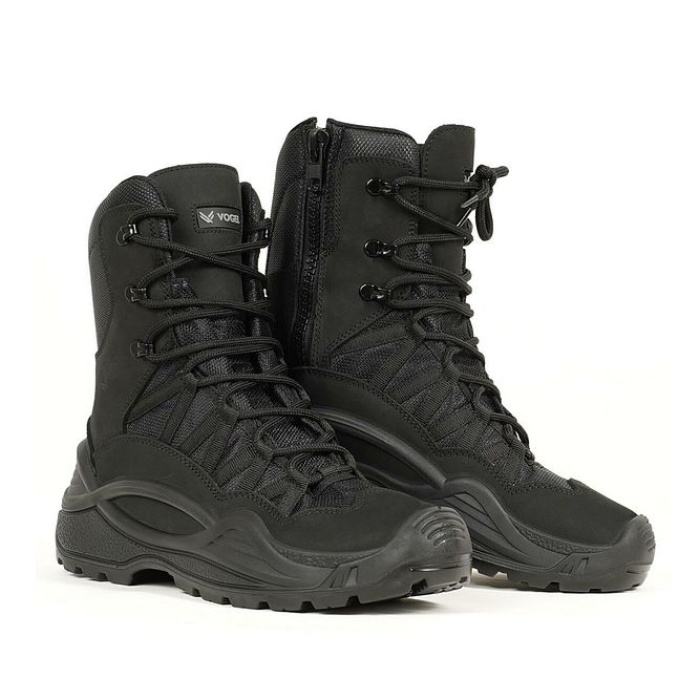 Canyon 1491 Fermuarlı Siyah Askeri Bot