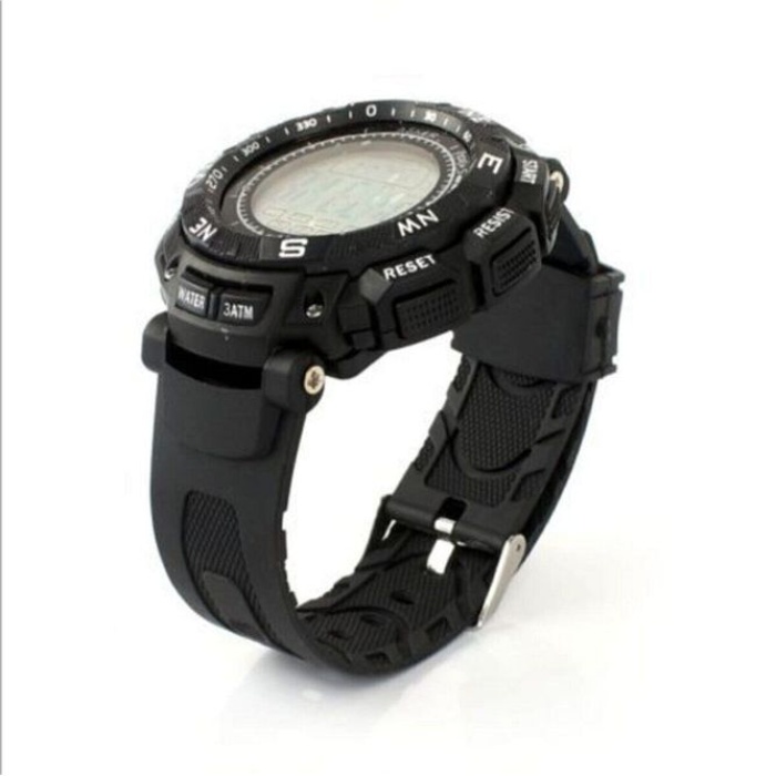 Erkek Siyah Şafak Sayar Alarmlı Dijital Asker Saati