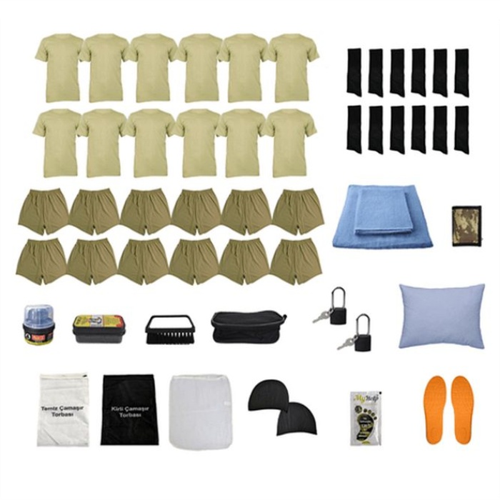 12li Temel Jandarma Asker Seti Acemi Bedelli Askeri Malzeme Paketi