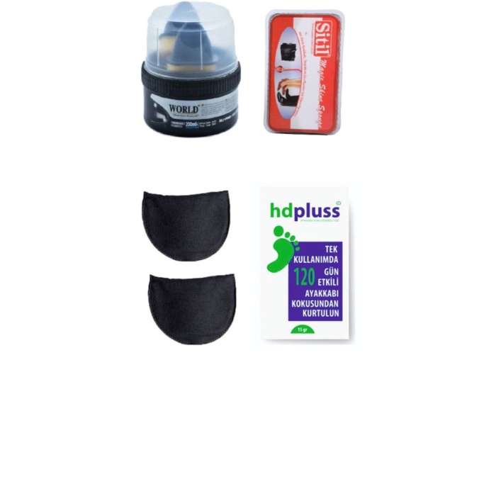 4 Parça Asker Malzemesi Bot Parlatıcı Sünger-bot-boyası-vatka-koku Giderici