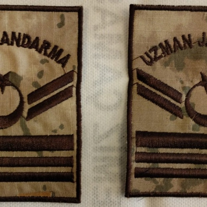6 Kademe Jandarma Komando  Kamufilaj Nakış Rütbe Uzman Jandarma Akıncı Askeri Malzeme