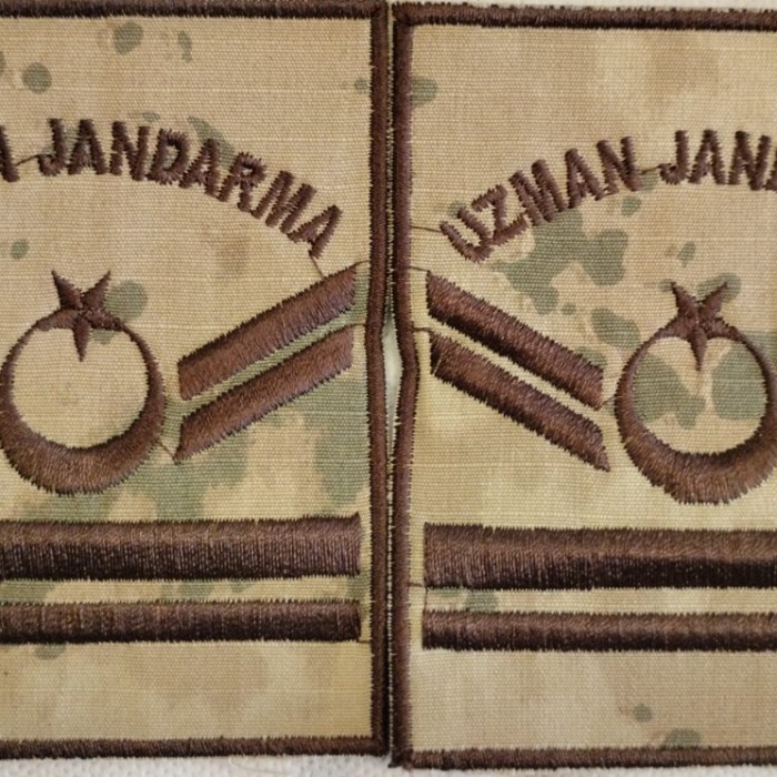 5 Kademe Jandarma Komando  Kamufilaj Nakış Rütbe Uzman Jandarma Akıncı Askeri Malzeme