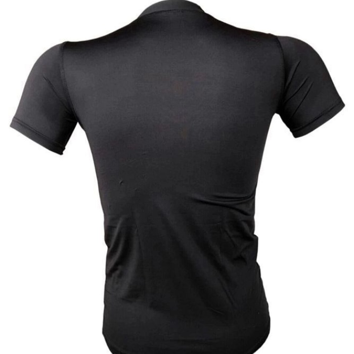 Erkek Askeri Termal Microfiber Kısa Kol Siyah Tişört