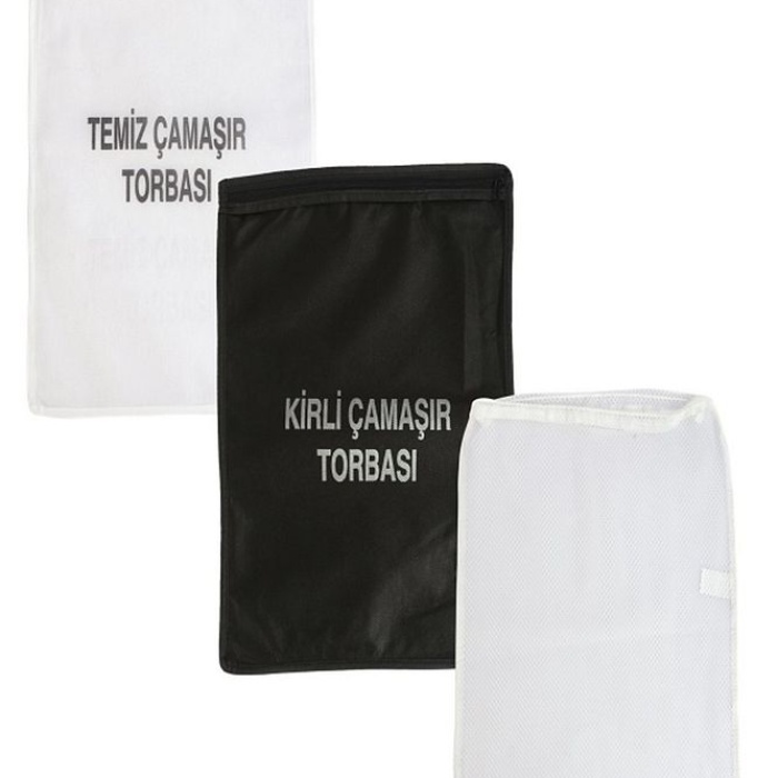 Kirli-Temiz-File Çamaşır Torbası Seti