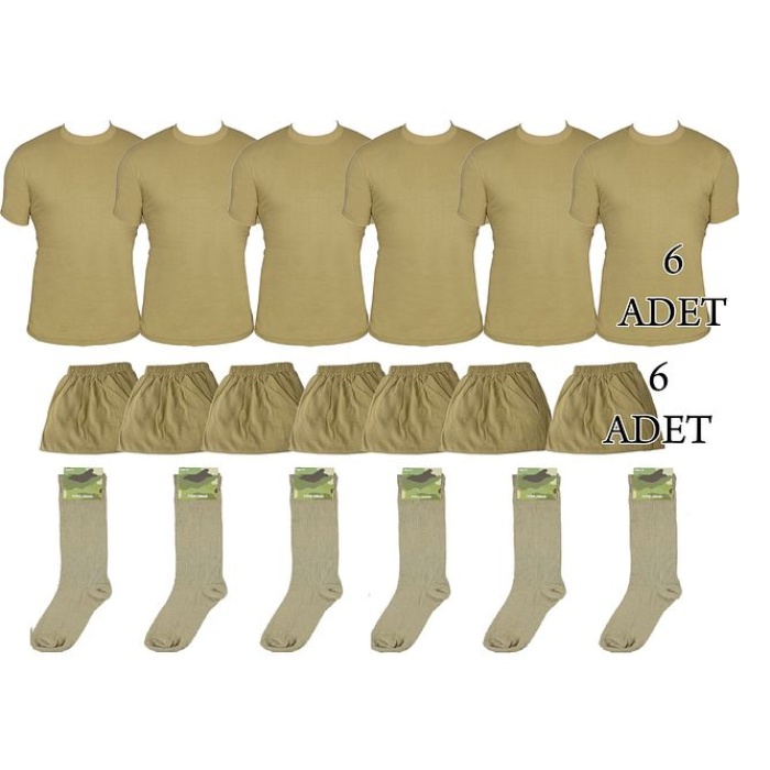 6’lı Full Kışlık Asker Paketi Bedelli Acemi Asker Seti