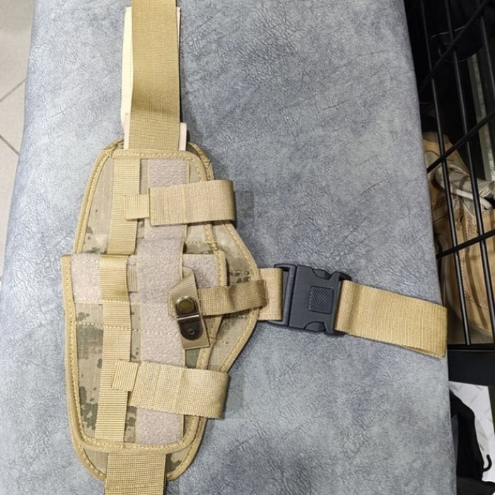 Tabanca Kılıfı Bacak Kılıfı Kamufilaj - Siyah -Bacak Kılıfı Kamufilaj