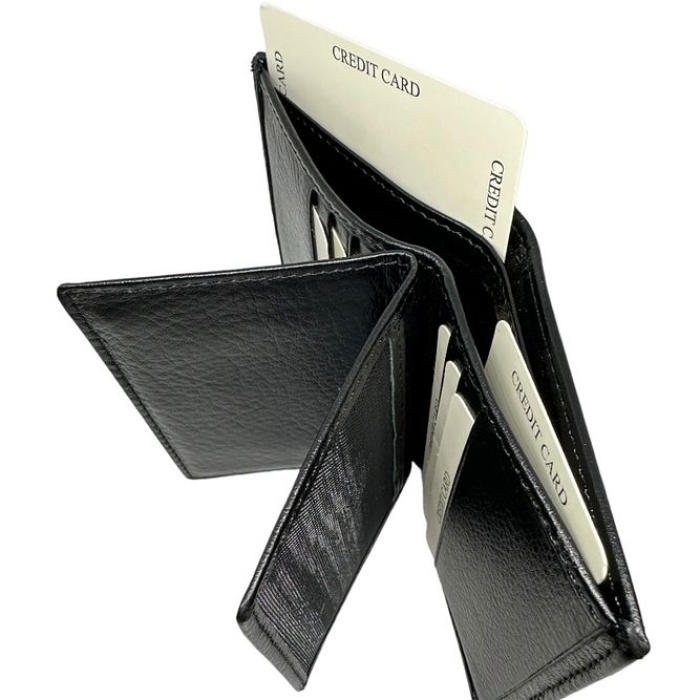 Klasik Cüzdan Metal Rozetli Hakiki Deri