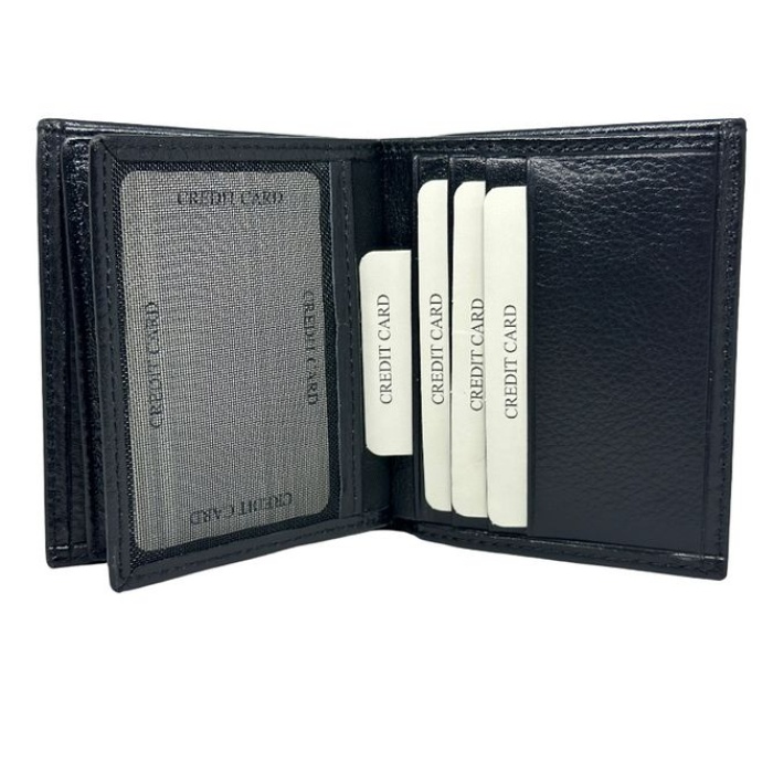 Klasik Cüzdan Metal Rozetli Hakiki Deri