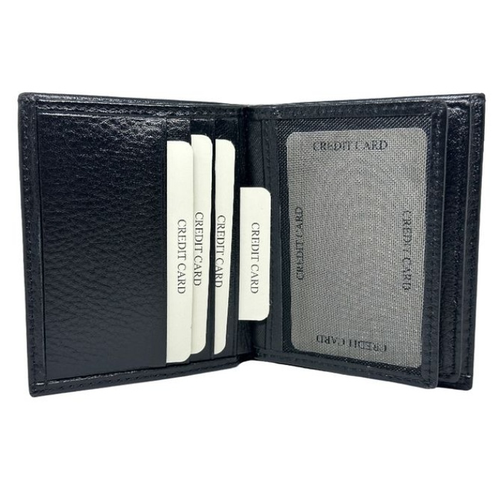 Klasik Cüzdan Metal Rozetli Hakiki Deri