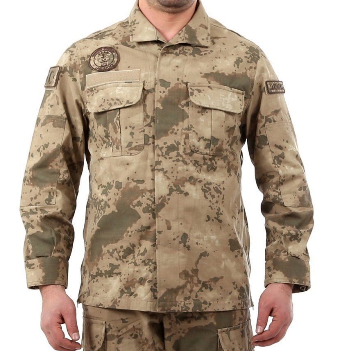 Jandarma Çöl Kamuflaj Uzun Kol Kışlık Gömlek