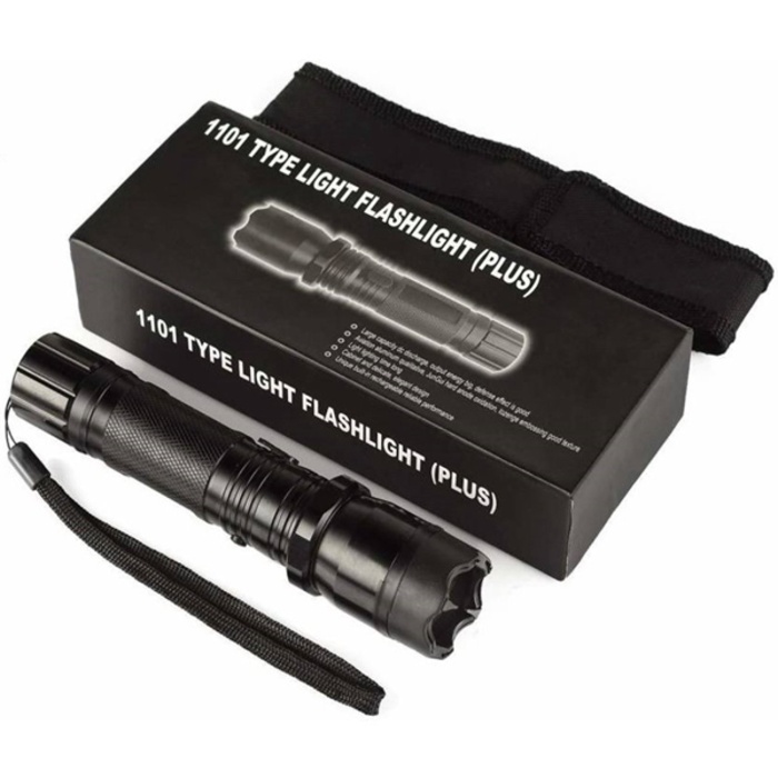 Şarjlı Şok Tabancası El Feneri Kılıflı Elektroşok Aleti Köpek Kovucu Şoklu Kişisel Güvenlik Cihazı