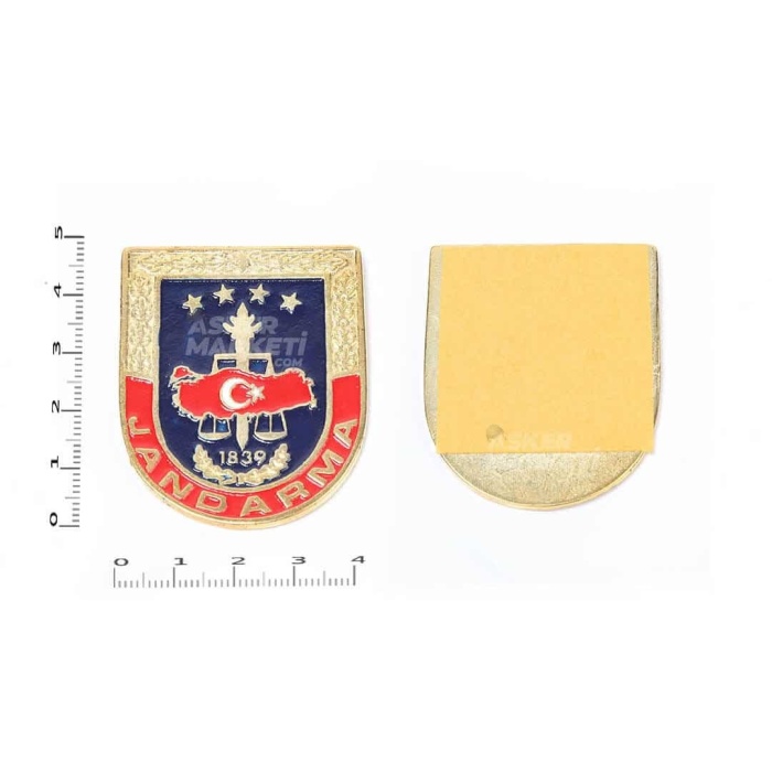 Jandarma Rozet – Küçük Boy Mavi Kırmızı Yapışkanlı