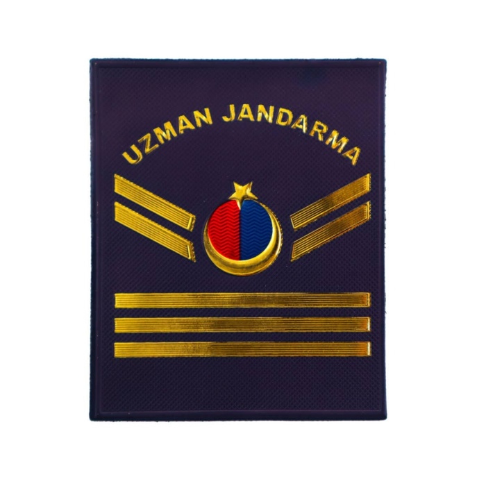 Jandarma Asayiş Uzman Çavuş Rütbeleri Cırtlı (TPU Plastik)