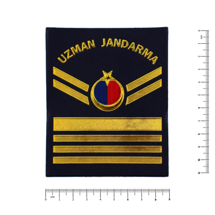 Jandarma Asayiş Uzman Çavuş Rütbeleri Cırtlı (TPU Plastik)