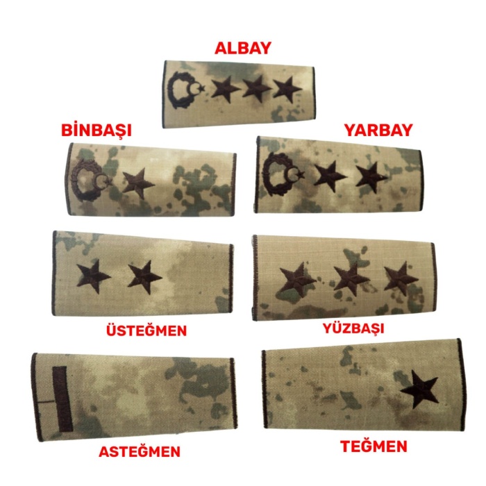 Jandarma Subay Rütbesi Apolet Köprü – 7 Rütbe