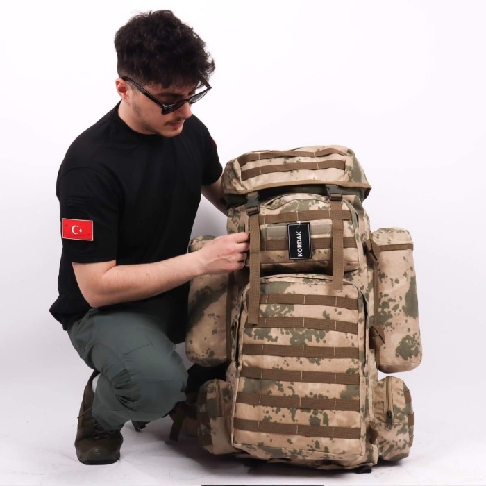 110 Litre Askeri Dağcı Operasyon Sırt Çantası – Çöl Kamuflaj