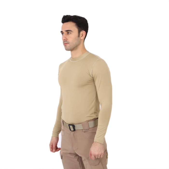 Uzun Kol Micro Spor Tişörtü – Bej