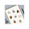 Çılgın Kediler Macbook Notebook Tablet Telefon Ajanda Laptop Defter Sticker Seti