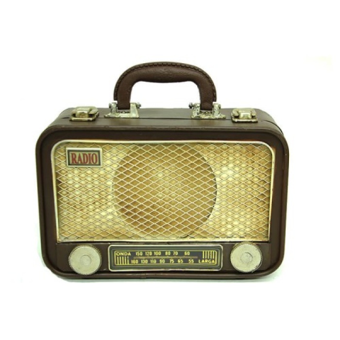 Dekoratif Vintage Metal Radyo