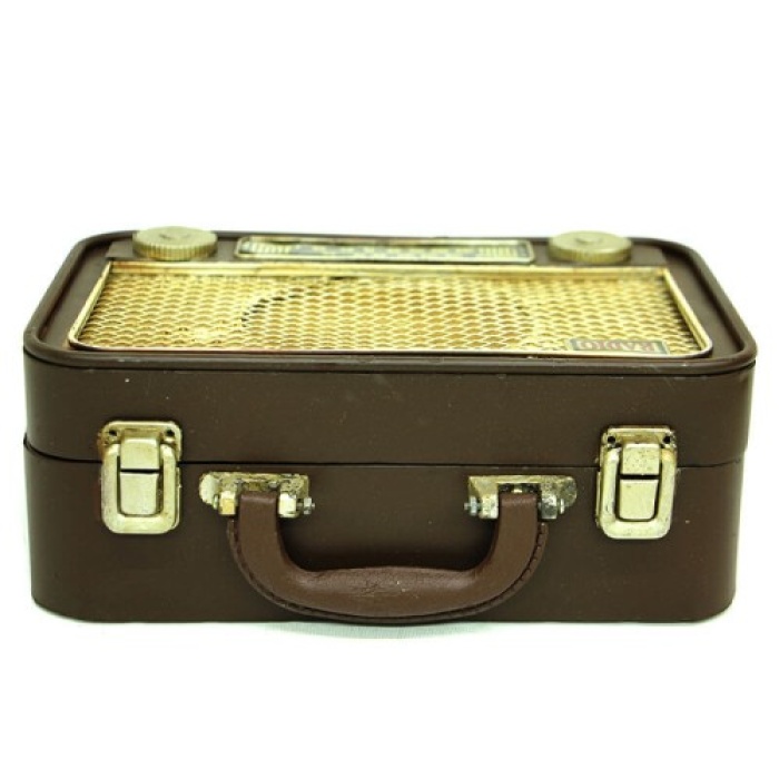 Dekoratif Vintage Metal Radyo