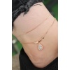 Rose Gold Renk Zirkon Damla Taşlı Halhal