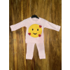3-12 aylık emoji detalı takım pembe
