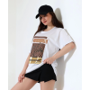 Varak çizgili Oversize tişört