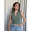 Kısa fermuarlı crop