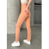 Beli lastikli karamel pantolon