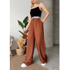 Flamlı kahve pantolon