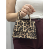 luxe leopar cilt çanta