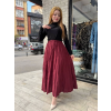 Kraş etek bordo